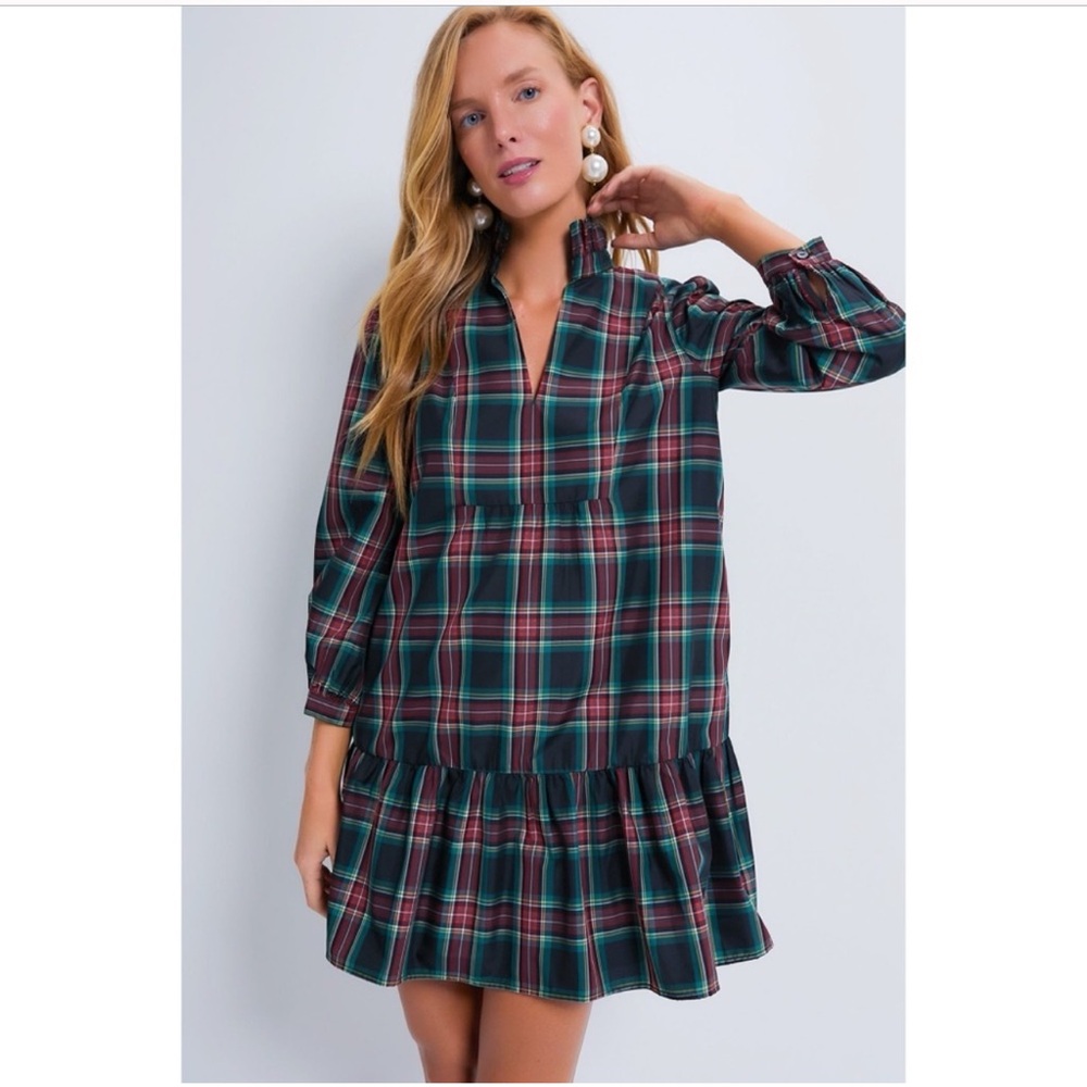 Tuckernuck ‎ highland Tartan Palmerston Plaid dress size S - Picture 2 of 14